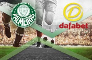 Il logo del club Palmeiras e il logo del bookmaker Dafabet