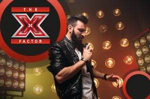 Cantante in gara, logo di X Factor.