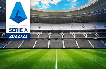 Stadio di calcio, logo Serie A 2022/23