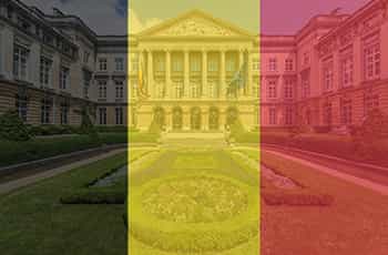 Parlamento belga e bandiera del Belgio