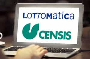 Laptop con loghi Lottomatica e Censis