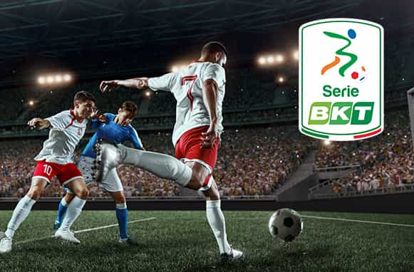 Calciatori in azione, logo Serie B 2023/24