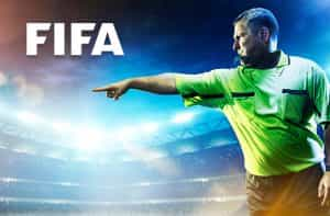 Arbitro che fischia, logo FIFA