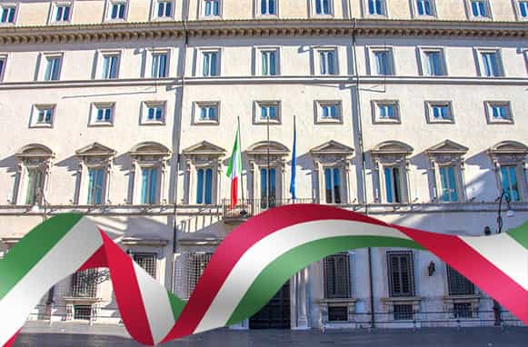 Palazzo Chigi, bandiera italiana