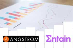 Foglio di statistiche, logo Entain e logo Angstrom