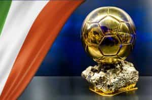 Pallone d'oro e bandiera italiana