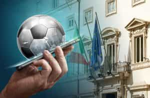 Palazzo Chigi, smartphone con pallone