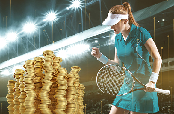 Tennista, monete d'oro