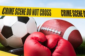 Sports equipment and crime scene