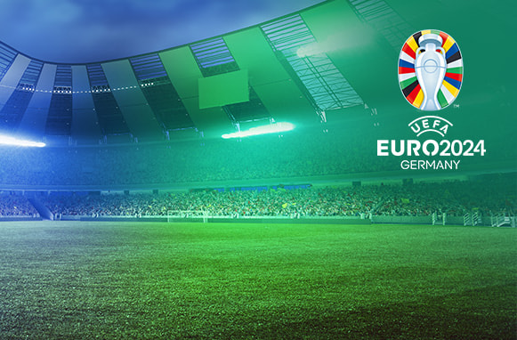 Stadio di calcio, logo Euro 2024
