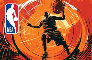 Basketball player, NBA logo