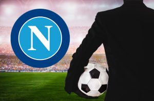 Napoli logo, silhouette of Francesco Calzona