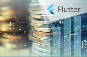 Stock market, Flutter logo