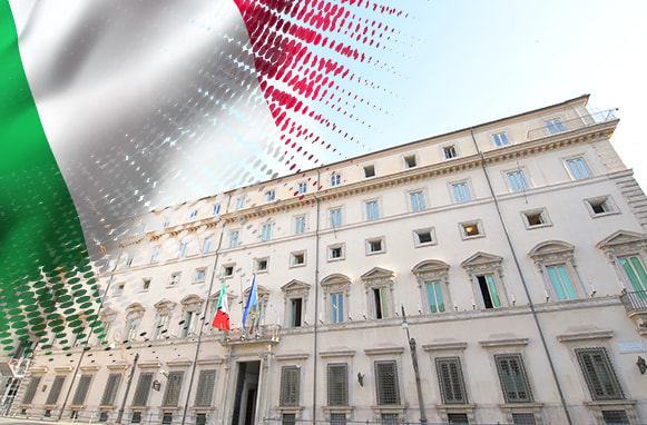 Palazzo Chigi, bandiera italiana