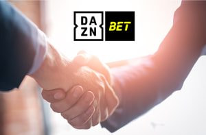 Stretta di mano e logo Daznbet