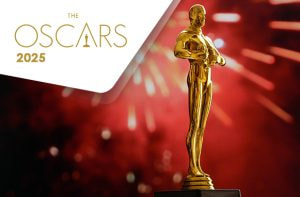 Statuetta Oscar e logo Oscar 2025