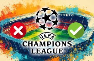 Simboli pro e contro, logo Champions League