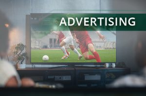 Televisore e partita di calcio
