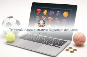 Laptop e simboli di casinò e scommesse