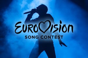 Silhouette di cantante e logo Eurovision