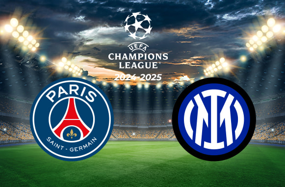 Loghi di UEFA Champions League, PSG e Inter