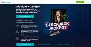 La promo casinò Blackjack Jackpot di StarCasinò
