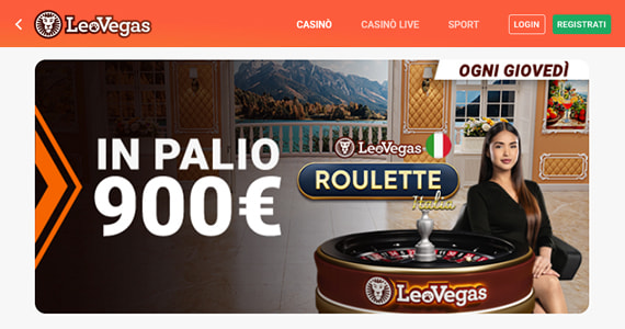 La promo casinò Un Giovedì da LeoVegas di LeoVegas