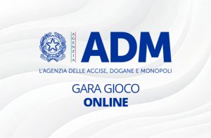 Logo ADM, scritta Gara gioco online