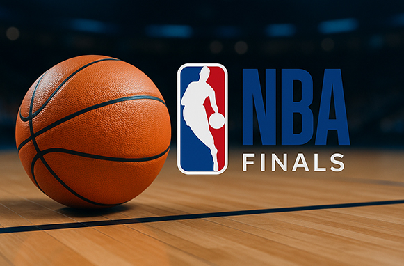 Pallone da basket e scritta NBA Finals