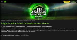 La promo casinò Playtech Slot Contest "Football restart" edition di 888casino