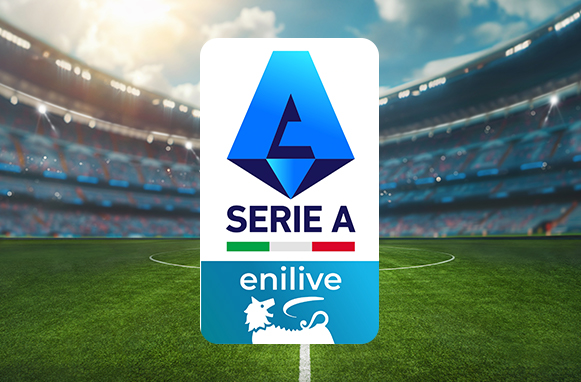 Campo da calcio e logo della Serie A