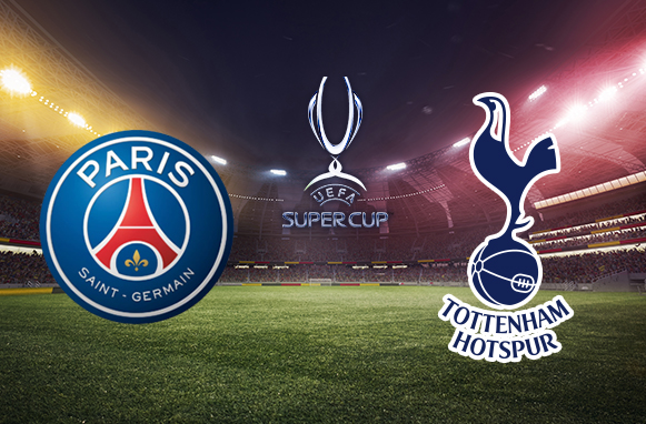 Loghi di PSG, Tottenham e Supercoppa UEFA