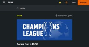 La promo scommesse Champions League di SNAI