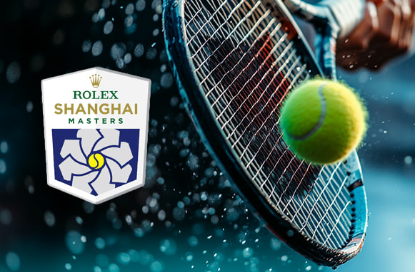Racchetta da tennis, pallina e logo Shanghai Masters