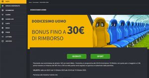 La promo scommesse Dodicesimo Uomo di Planetwin365