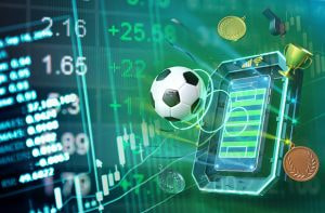 Elementi di sport e tecnologia con quote sullo sfondo