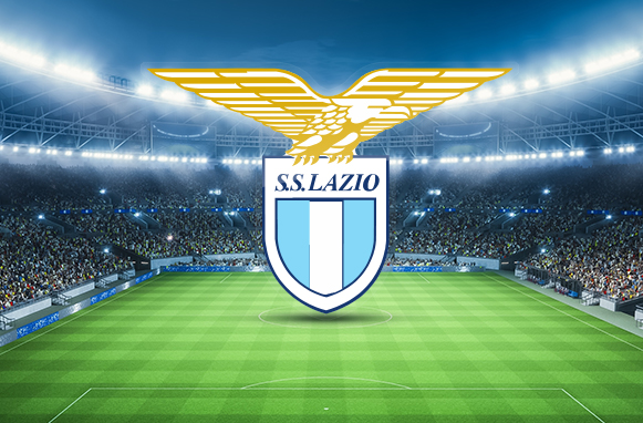 Stadio di calcio e logo della Lazio