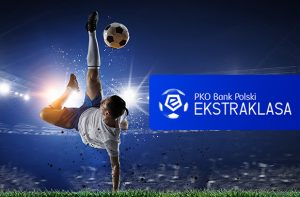 Calciatore in rovesciata, logo Ekstraklasa