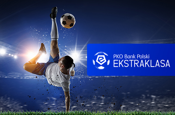 Calciatore in rovesciata, logo Ekstraklasa