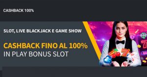 La promo casinò Cashback 100% di Planetwin365