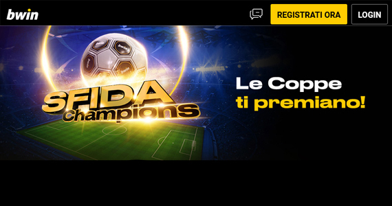 La promo scommesse Sfida Champions di bwin