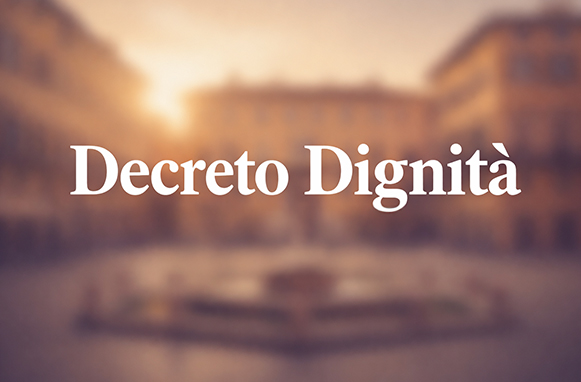 Scritta Decreto Dignità