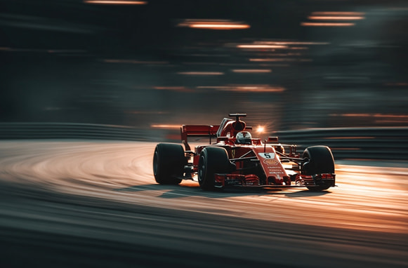 Auto di Formula 1 in corsa