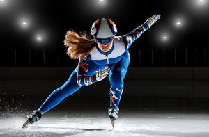 Pattinatrice in azione