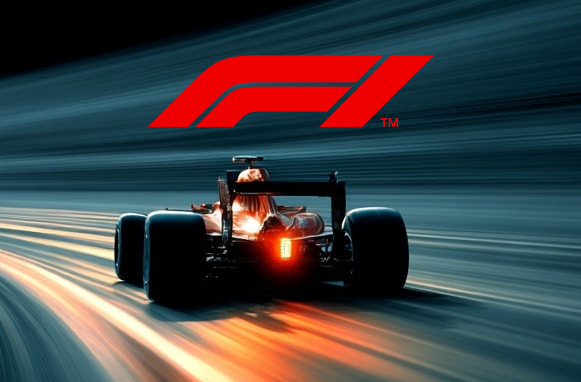 Macchina da Formula 1 e logo F1