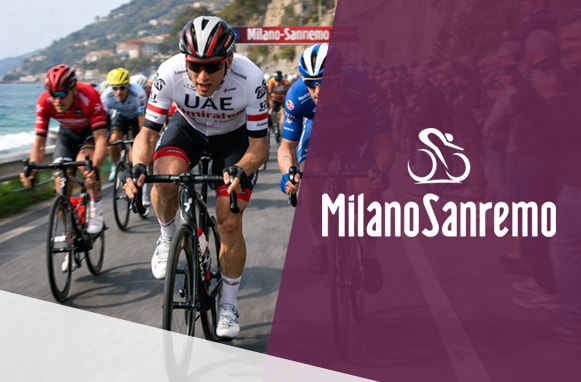 Ciclisti, logo Milano-Sanremo