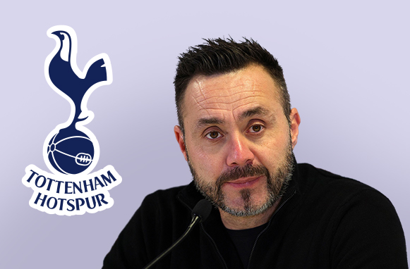 Roberto De Zerbi, logo Tottenham