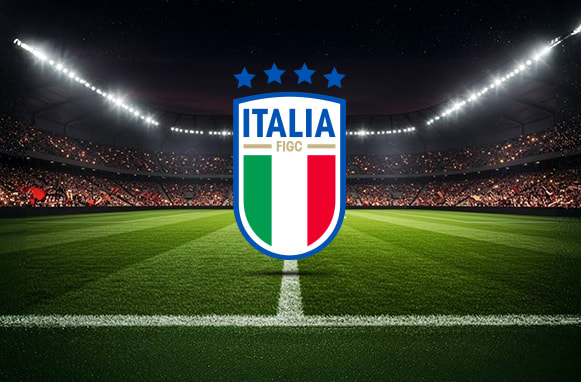Campo di calcio, logo Italia