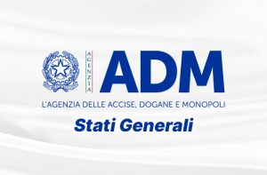 Logo ADM su sfondo bianco e scritta Stati Generali