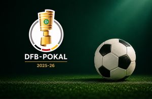 Pallone da calcio e logo DFB-Pokal